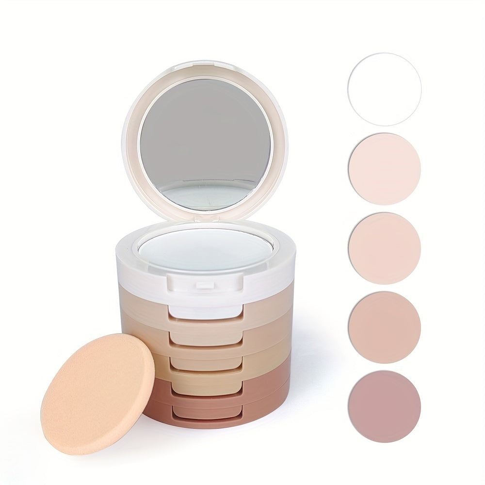 5-in-1 Makeup Powder: Concealer Contour Bronzer Control Setting Powder