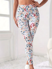 Flower Print Yoga Sports Leggings Quick Drying Seamless Yoga Pants