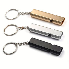 3 Piece Set Metal Double Frequency Survival Whistle