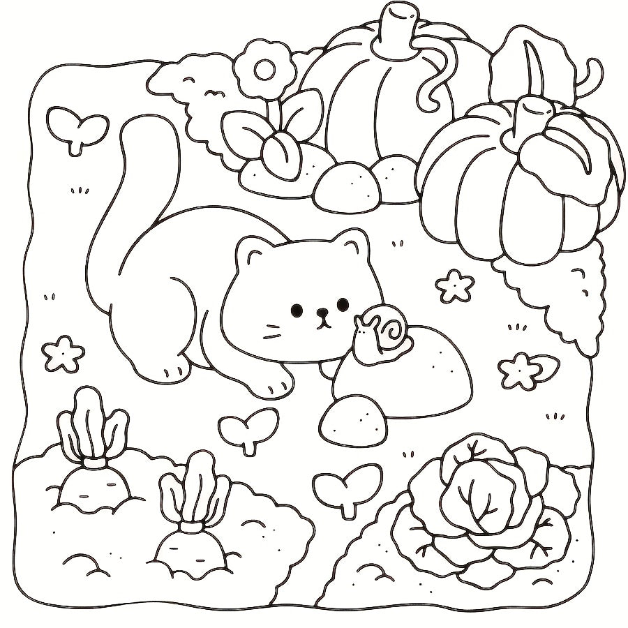 Cat Life Coloring Book for Adults - Relaxing Cat Illustrations