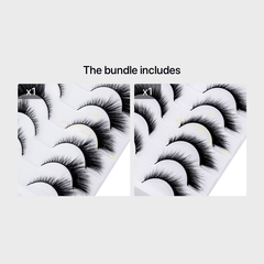 6 Pairs 3D Mink False Eyelashes Fox Eye Cat Eye Look