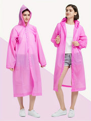 Thick PVC Waterproof Rain Pancho Hooded Raincoat