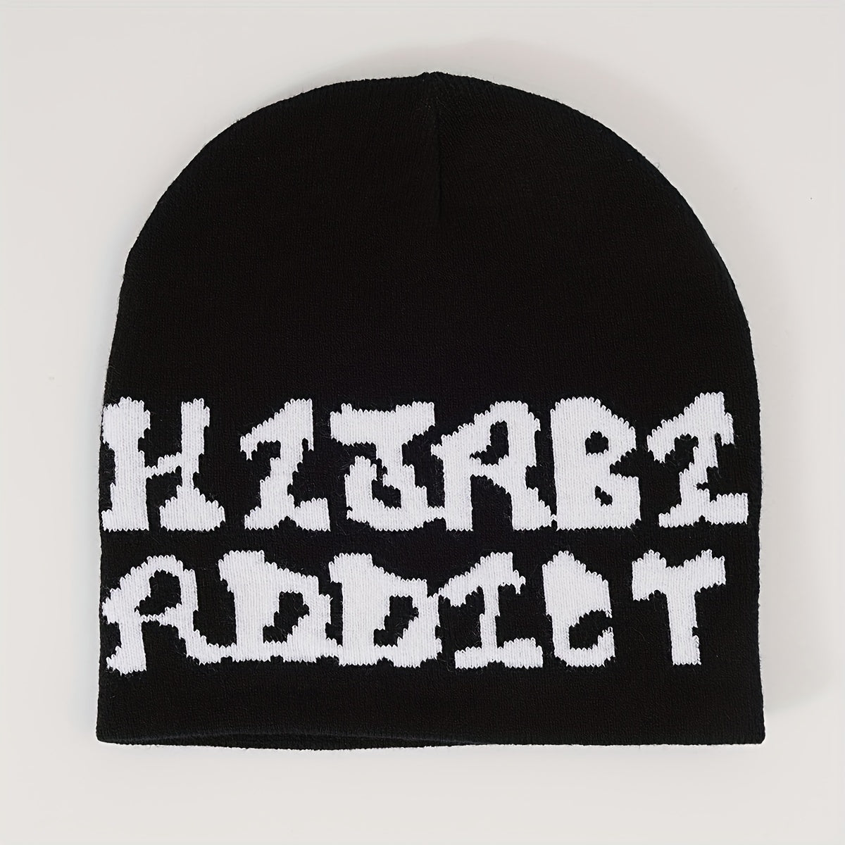 Y2K Letter Jacquard Beanie Candy Hip Hop Knit Hat Unisex