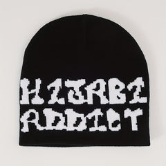 Y2K Letter Jacquard Beanie Candy Hip Hop Knit Hat Unisex