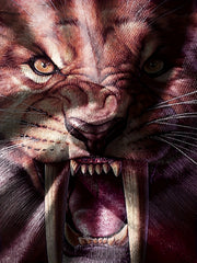 3D Smilodon Print Short Sleeve T shirt Kids Summer Clothes
