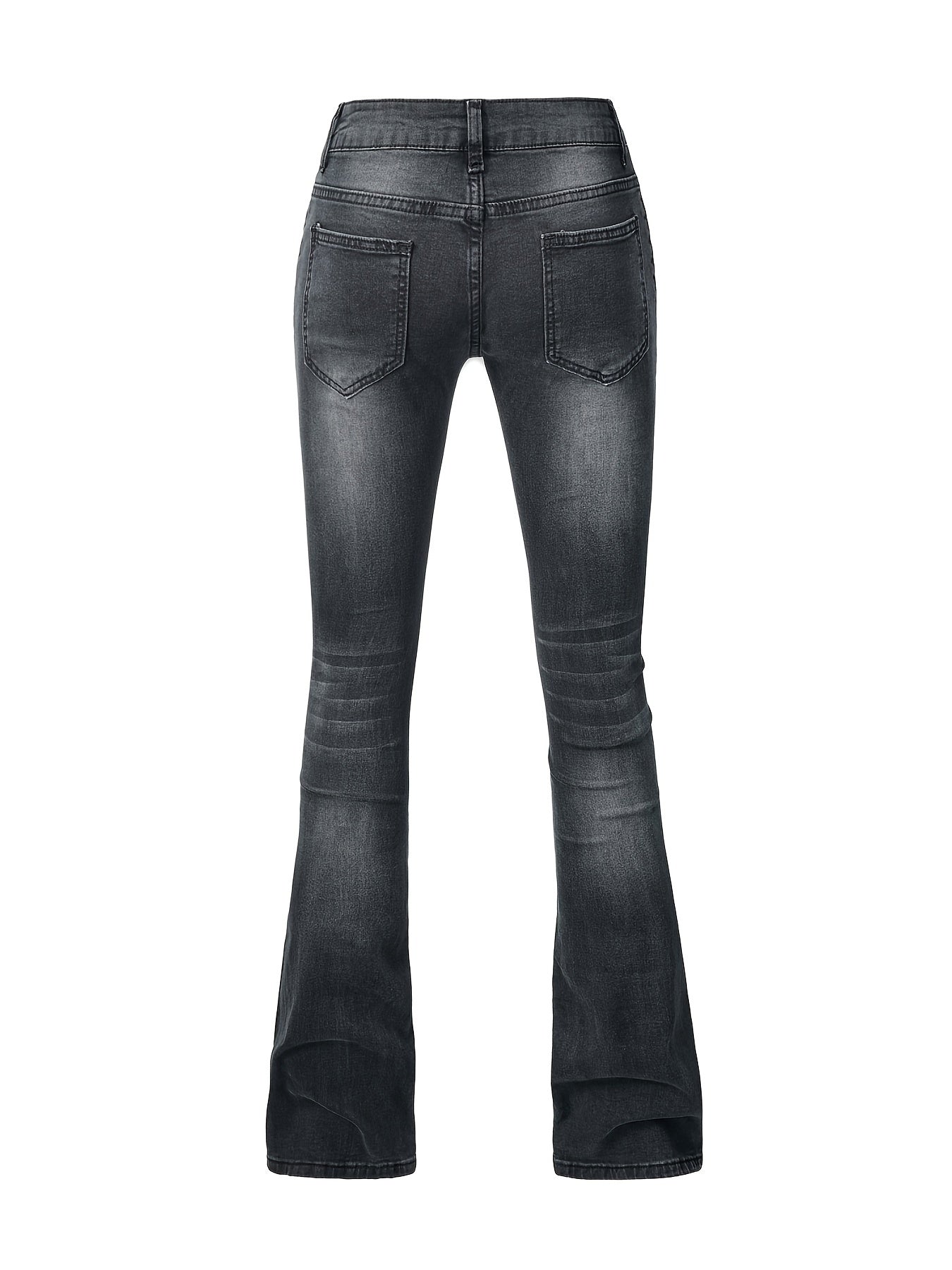 Flare Leg Low Waist Bootcut Denim Pants
