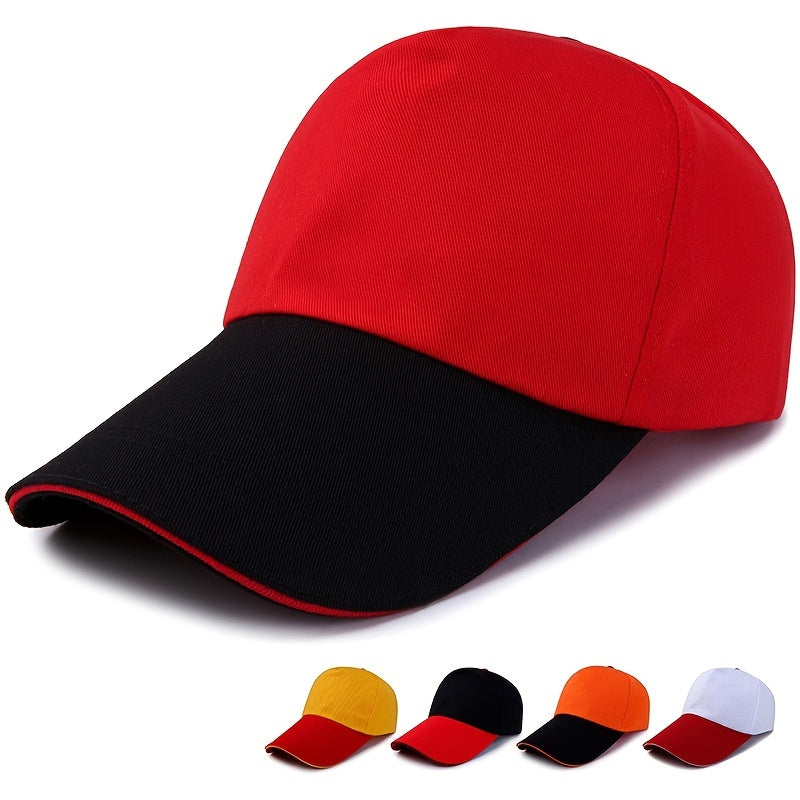 Block Baseball Cap Sunscreen Caps For Women Men Unisex Casual Streetwear Hat