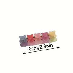 10pcs Baby Girls Gradient Bear Pattern Hair Clip Headwear