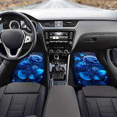 4pcs Luminous Rose Car Floor Mat Water Absorbent Non Slip