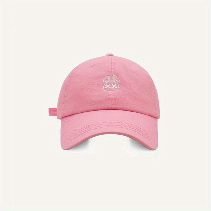Rabbit Embroidery Baseball Cap Bunny Dad Hat Lightweight Adjustable Golf Sun Hat