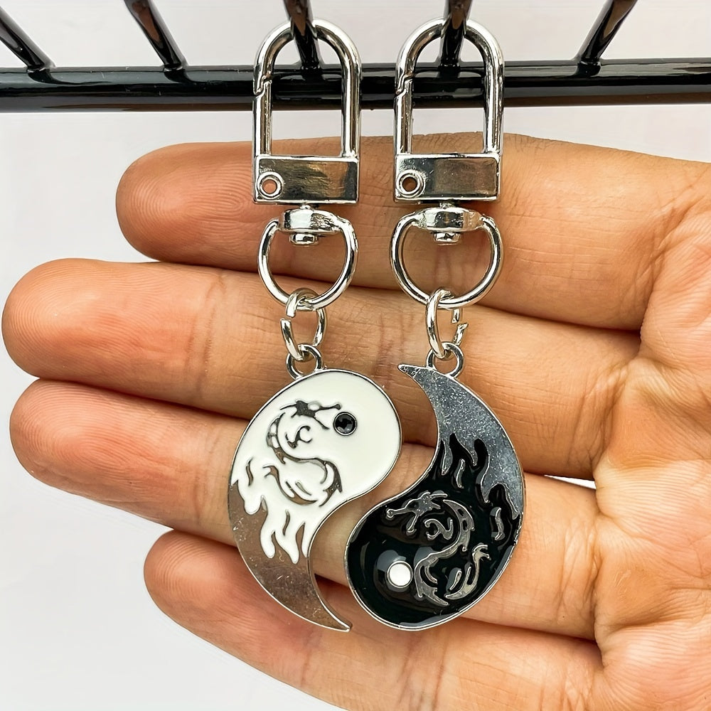 Tai Chi Pendant Keychain Set, Creative Decoration for Keys, Backpacks, Wallets