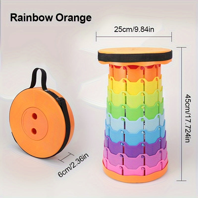 Adjustable Rainbow Camping Stool Ultralight Portable Fishing Chair