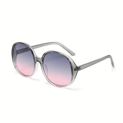 Men's Round Frame Sunglasses Leather Bag Glasses Case Glasses Cloth