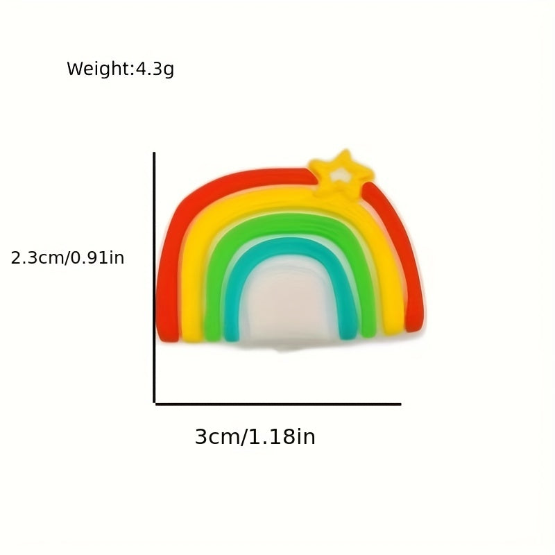 Silicone Rainbow Teether Beads for Healthy Gum Growth