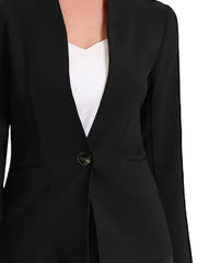 Business Casual Blazer Women's Plus Solid Long Sleeve V Neck Blazer