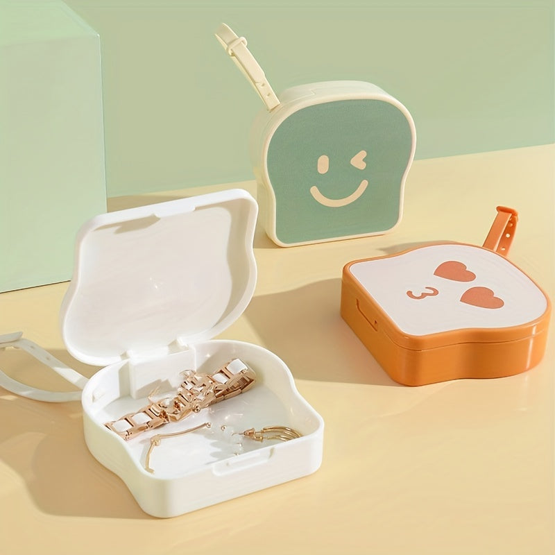 Cartoon Toast Cosmetics Box Plastic Jewelry Storage Drawer