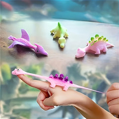 Fun Finger Launchers Toy Dinosaur Chicken Combo Party Sticky Rubber Toys