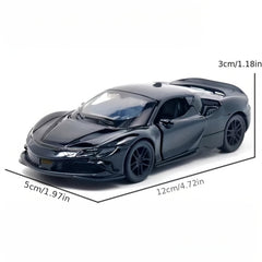Alloy 3-Door Racing Car for Halloween Ornaments