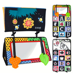 Tummy Time Mirror Baby Toys High Contrast 3D Activity Montessori
