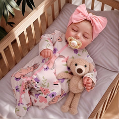 20 Inch Reborn Youngsters Doll Soft Vinyl Lifelike Doll with Pink Onesie