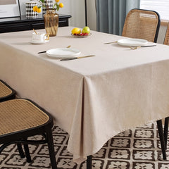 Polyester Tablecloth Cotton And Linen Solid Fabric Table Cover