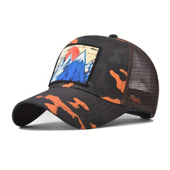 Mountain Patch Baseball Cap Embroidered Unisex Sun Hat Adjustable
