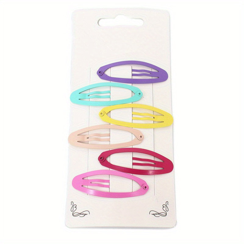 6pcs Cartoon Colorful Hair Clips Set for Girls