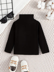 Stand Collar Long Sleeve Bottoming Shirt for Baby Girl
