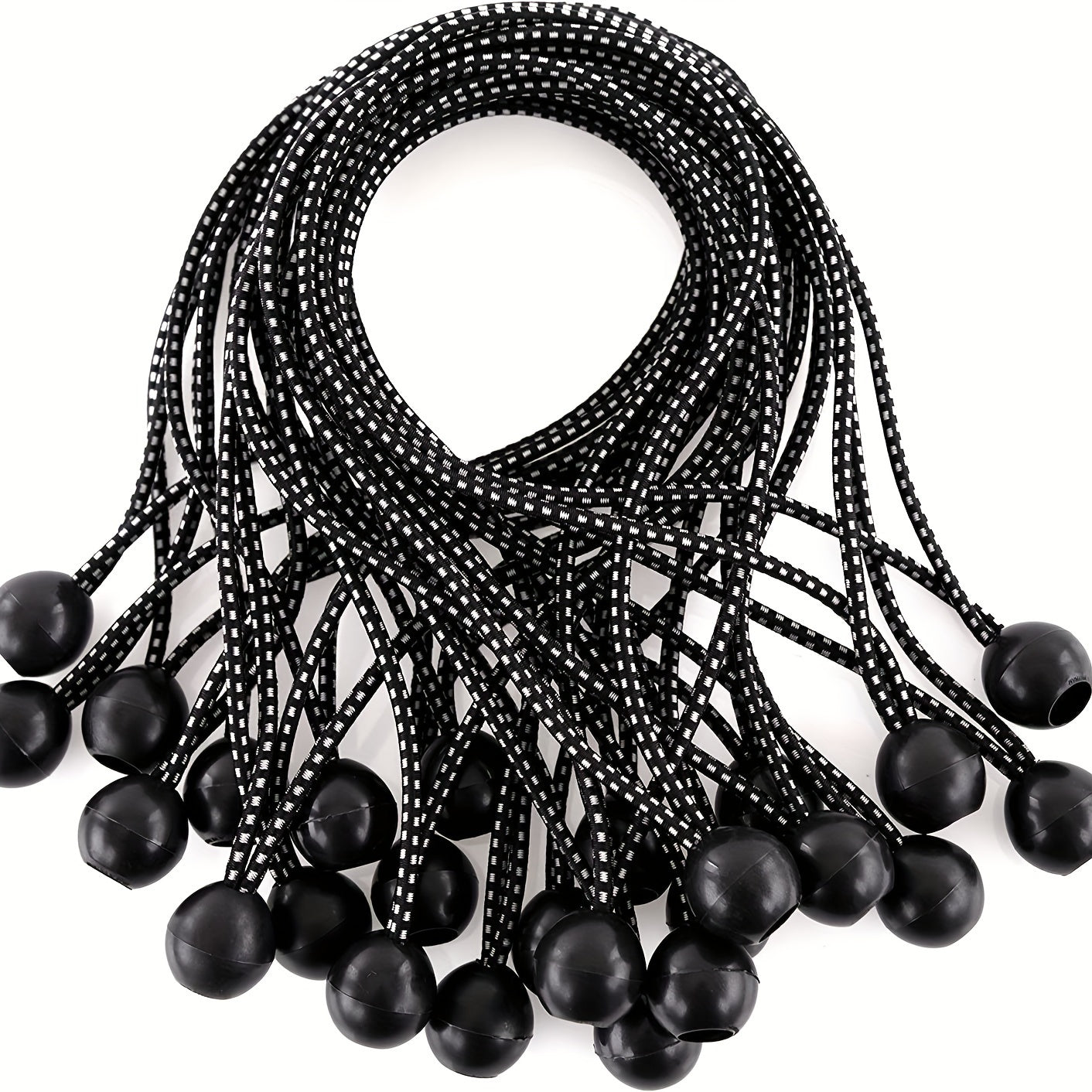 Heavy Duty Ball Bungee Cords 25pcs for Shelter Gazebo Camping Tent Cargo Yard