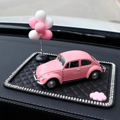 1pc Car Rhinestone Non-slip Mat Phone Keychain DIY Decoration