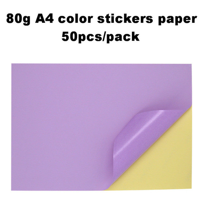50 Sheets A4 Self Adhesive Matte Sticker Paper for Laser Inkjet Printers