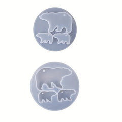 Animal Polar Bear Key Tag Epoxy Resin Mold for DIY Crafts