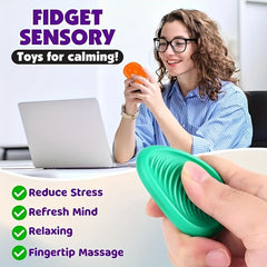 Soft Silicone Relax Stones Sensory Fidget Toys Halloween Christmas Winter