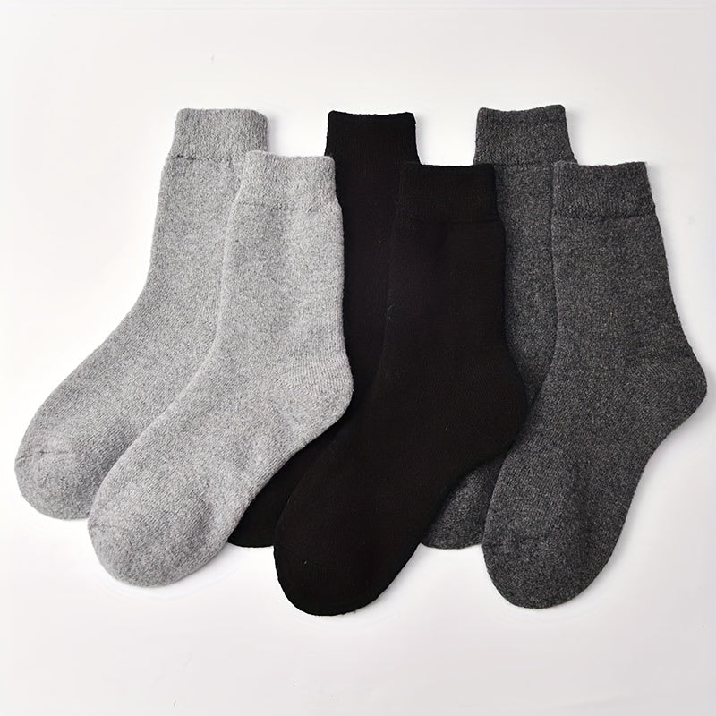 Men's Wool Hiking Socks Soft Comfortable Winter Warm Cozy Crew Socks