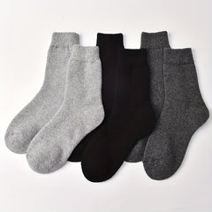 Men's Wool Hiking Socks Soft Comfortable Winter Warm Cozy Crew Socks