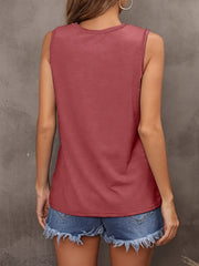 Heart Rate Print Sleeveless Tank Top