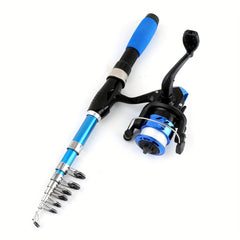 Telescopic Fishing Rod and Spinning Reel Combo Set