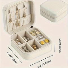 Portable Travel Jewelry Box Earrings Storage Box Mini Ring Storage Case
