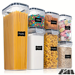 7 Pcs Airtight Food Storage Containers With Lids Labels Marker