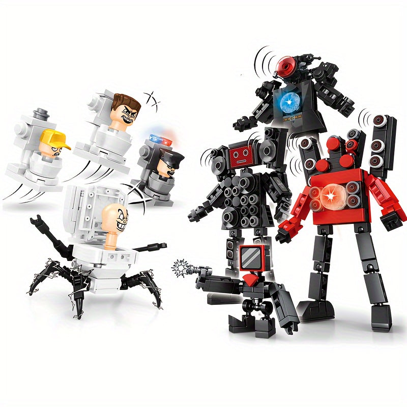 Surveillance Sound Toy Toilet TV Monitor Building Blocks