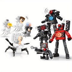 Surveillance Sound Toy Toilet TV Monitor Building Blocks