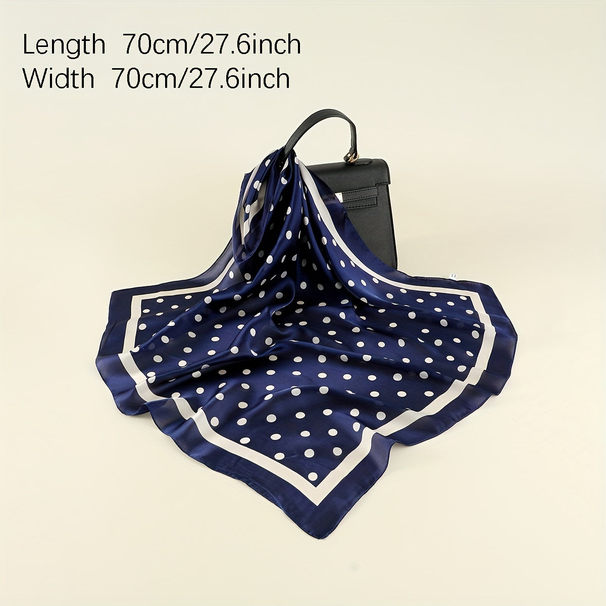 Polka Dot Print Square Scarf Solid Bandana Woman Neckerchief