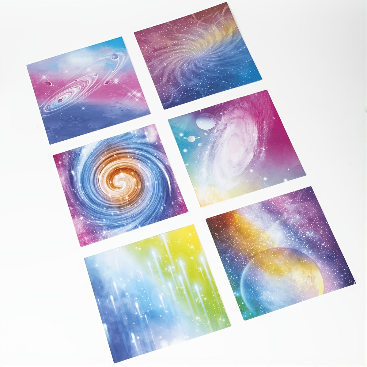 50 Double Sided Origami Paper 15x15 Universe Starry Sky Galaxy Space Travel