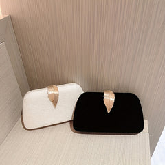 Metal Leaf Clutch Wallet Evening Bag Women's Purse