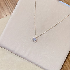 Cubic Zirconia Pendant Necklace For Girls