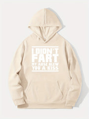 Funny Meme I Didn't Fart Print Hoodie Men's Winter Streetwear