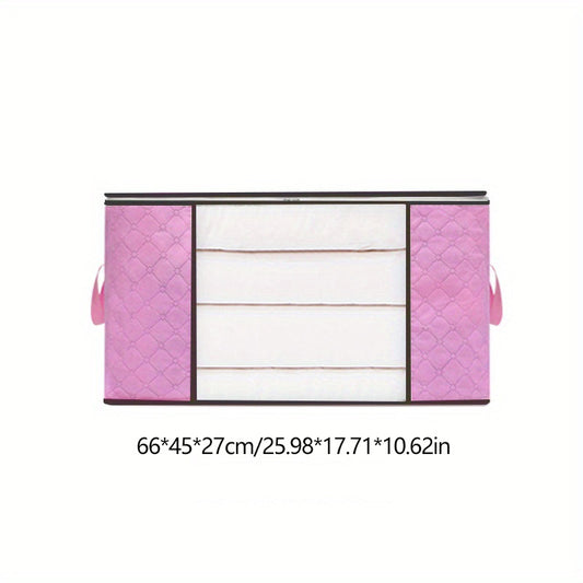 Large Capacity Foldable Storage Bag with Reinforced Handle and Zip