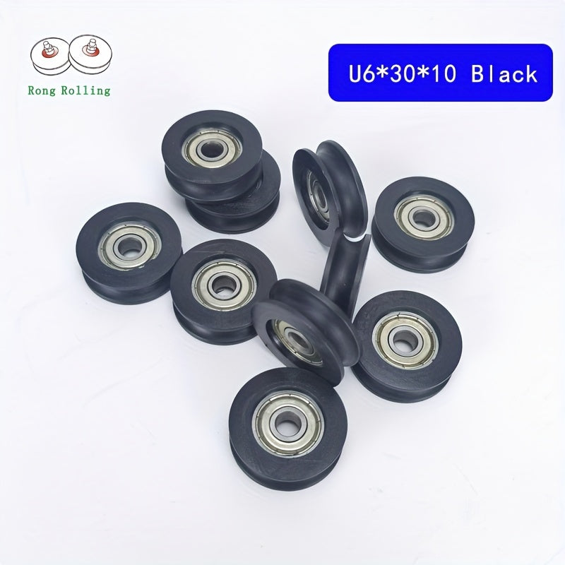 10pcs 626 & 608 Plastic Coated Bearings POM Sliding Roller 30x10mm Bore 6mm