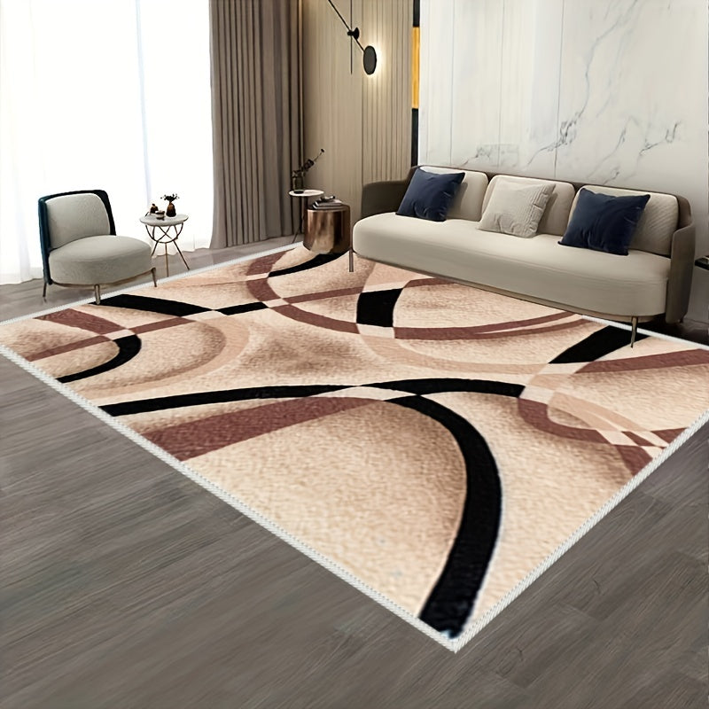 Large Modern Geometric Area Rug with Anti-slip Backing - 5.90 x 8.53ft