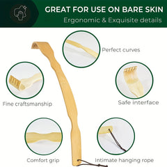 Bamboo Curved Long Handle Wooden Back Scratcher